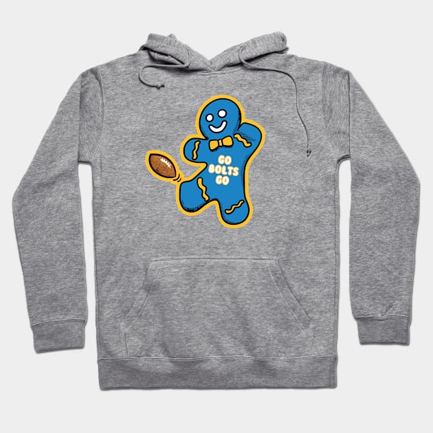 LA Chargers Gingerbread Man Hoodie by Rad Love